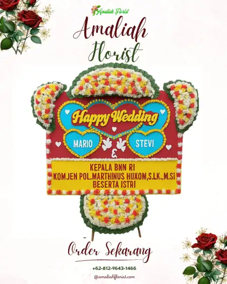 Papan Bunga Pernikahan Latsari